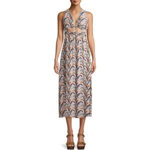 Sui by Anna Sui Size M Blush Pink Cut Out Sleeveless Midi Dress